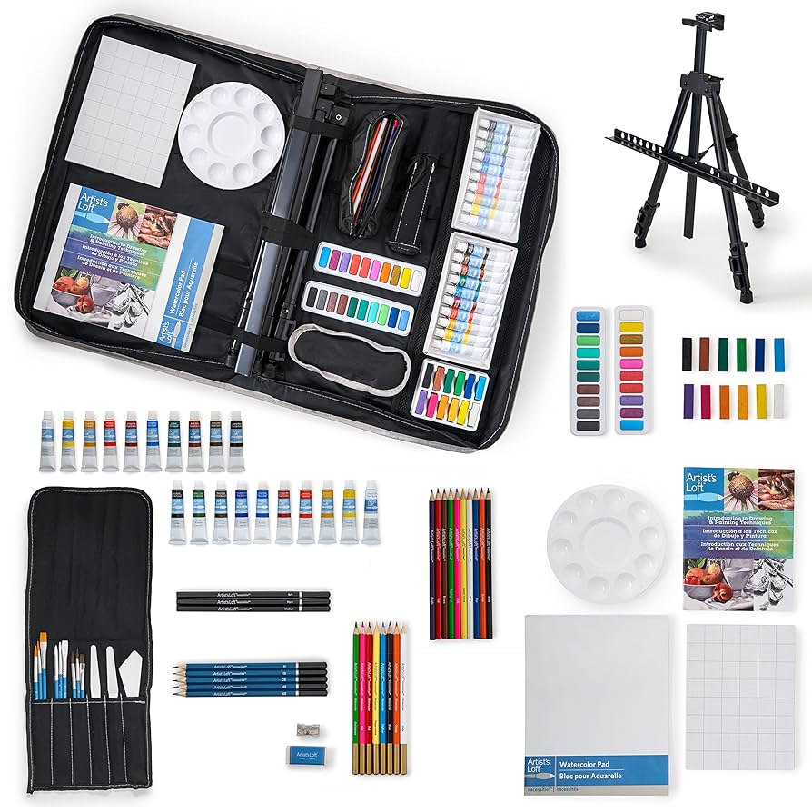 Amazon.com: MICHAELS 101 Piece Deluxe Easel Art Set by